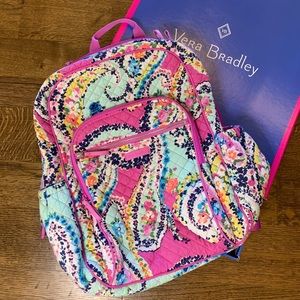 vera bradley iconic campus backpack wildflower paisley
